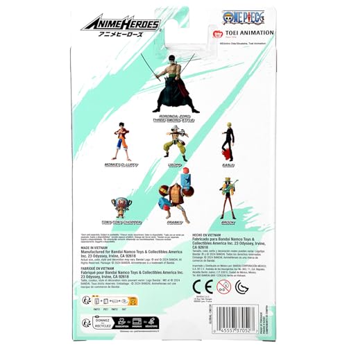 Figurine Anime Heroes - BANDAI - One Piece Zoro Style 3 pièces 17 cm