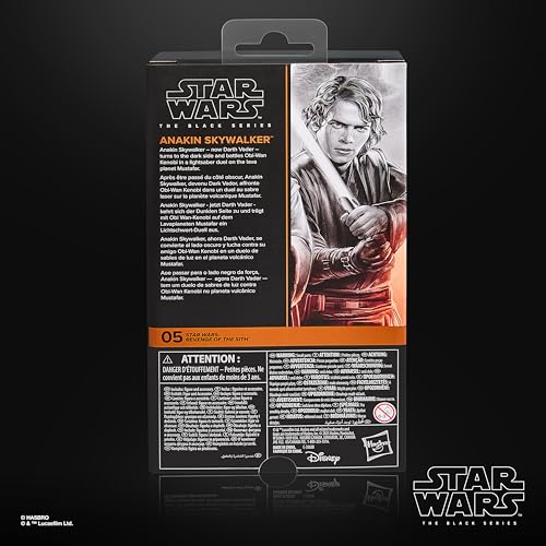 Star Wars The Black Series Anakin Skywalker, Figurine de Collection de 15 cm