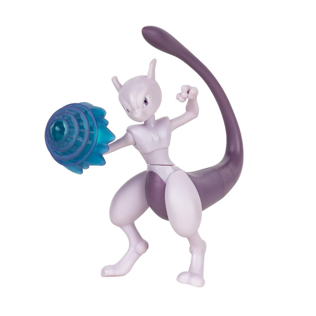 Pokémon Pack de 2 Figurines de Combat Mew de 5 cm et Mewtwo de 11 cm