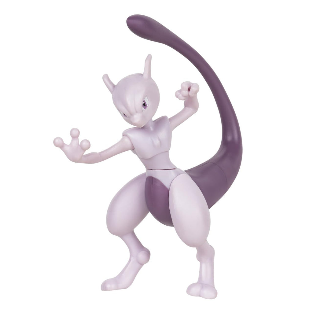 Pokémon Pack de 2 Figurines de Combat Mew de 5 cm et Mewtwo de 11 cm