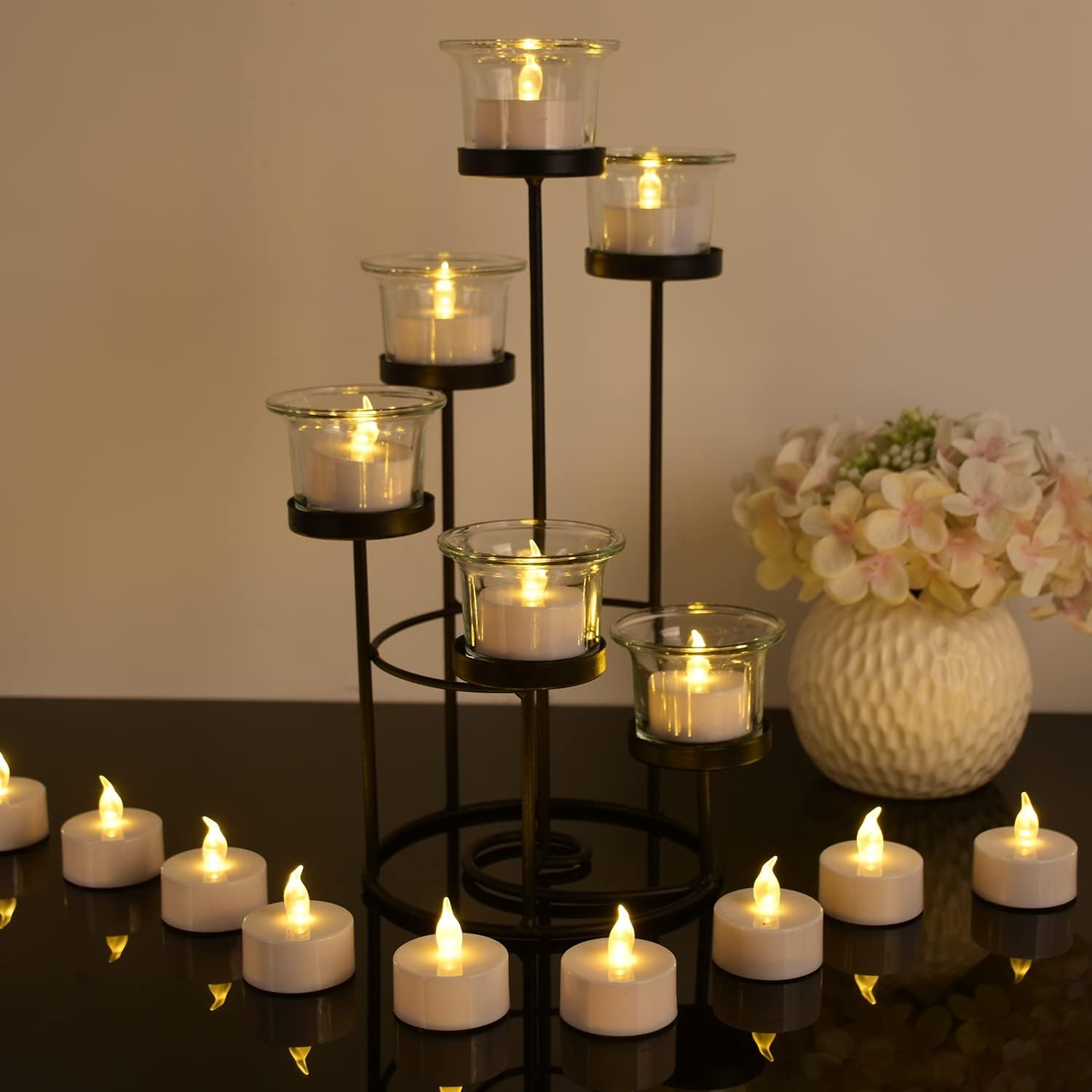 24 Bougies chauffe-plat LED