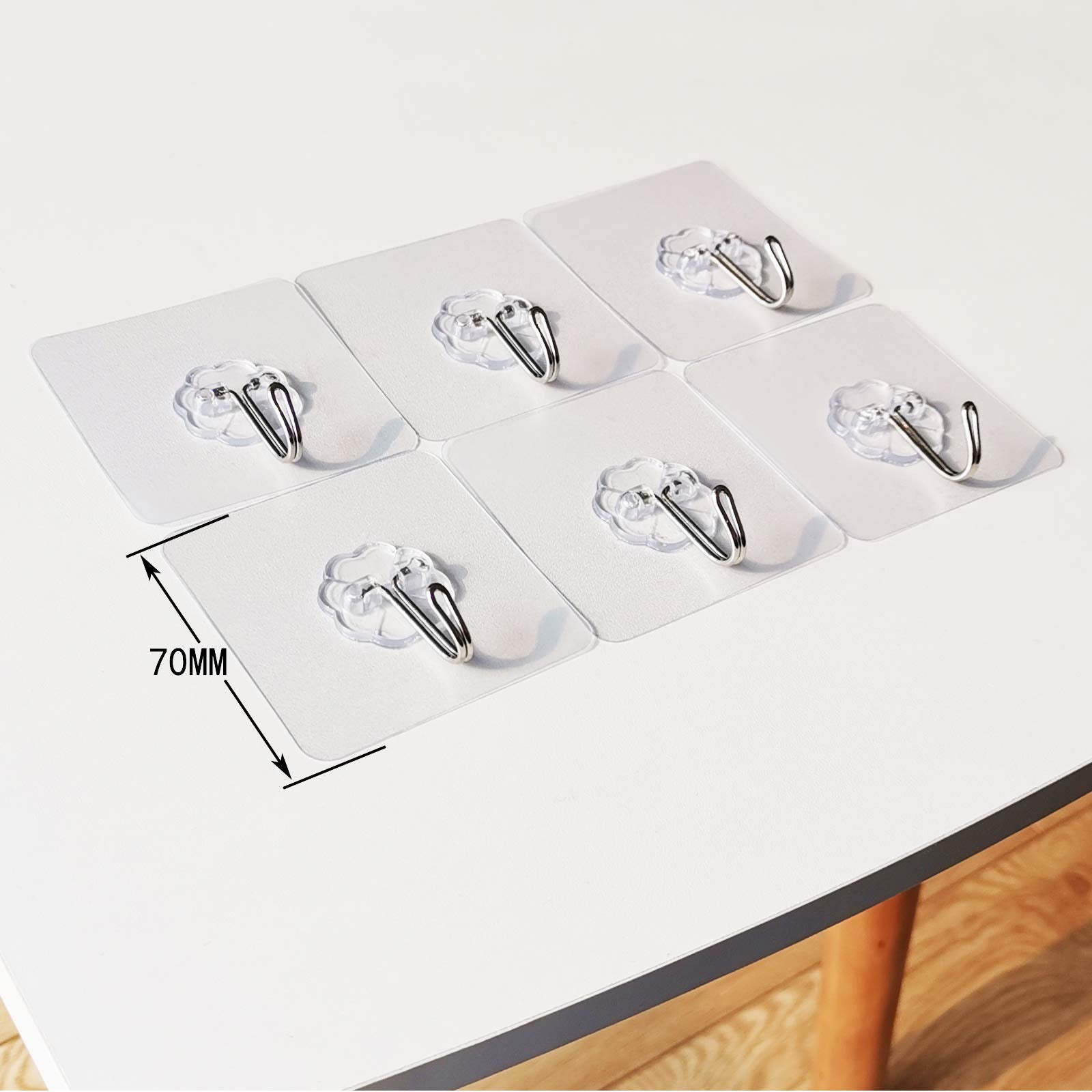 FANGZIDM 6 Pièces Crochets Adhésifs 70MM