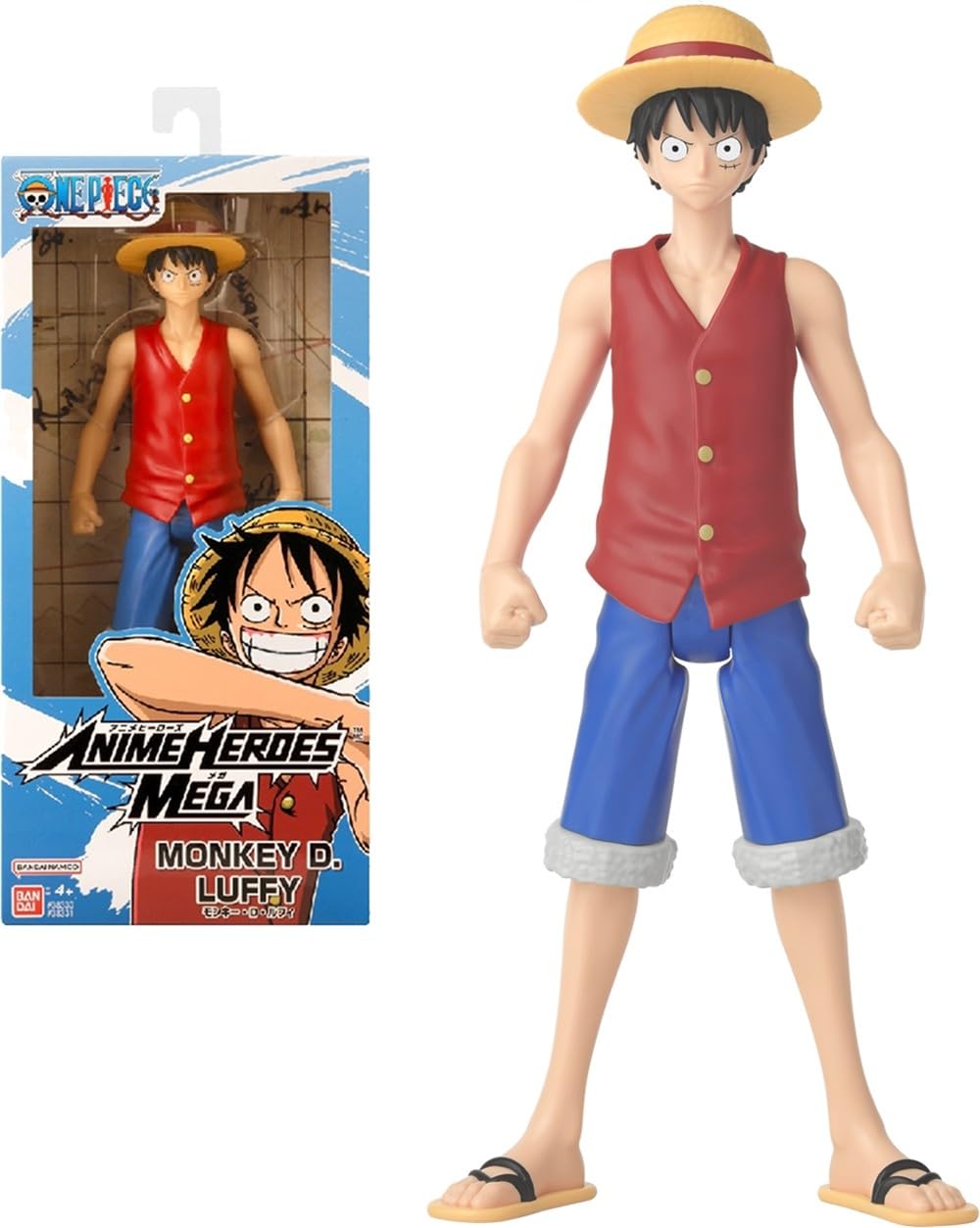 BANDAI - Anime Heroes - One Piece - Figurine Anime Heroes Mega 30 cm Luffy