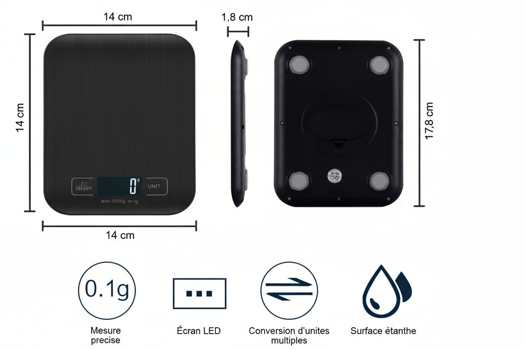 Balance De Cuisine NuméRiques, Balances NuméRiques Professionnelles 5 kg