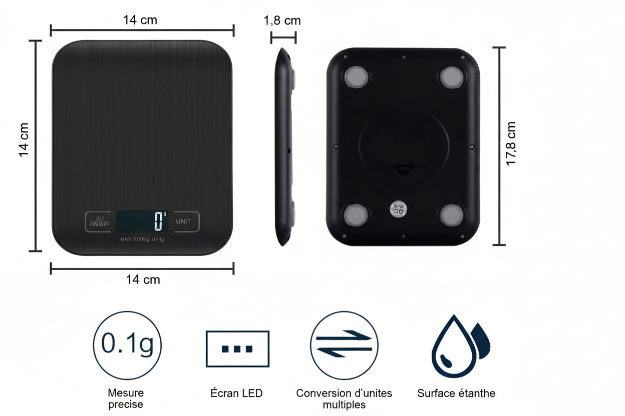 Balance De Cuisine NuméRiques, Balances NuméRiques Professionnelles 5 kg