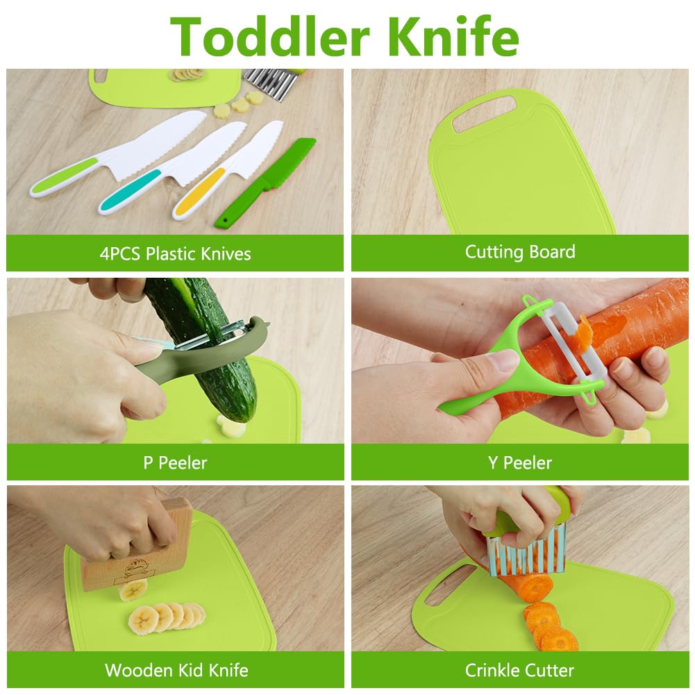 HOTUT Couteau Cuisine Enfants Set Ensemble Plastique