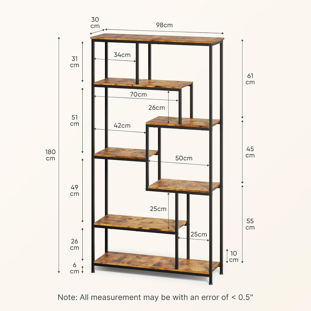 Bealife Bibliotheque, Étagère de Rangement avec 5 Étagères