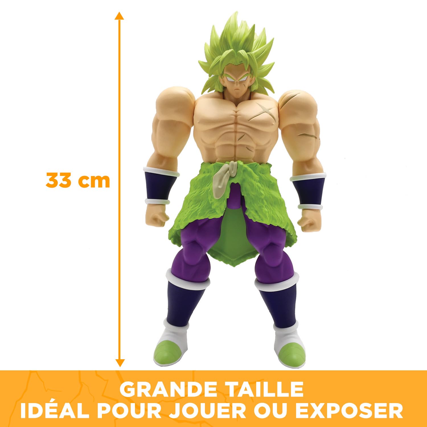 BANDAI - Dragon Ball Super - Figurine Géante Super Limit Breaker 33 cm - Super Saiyan Broly du Film