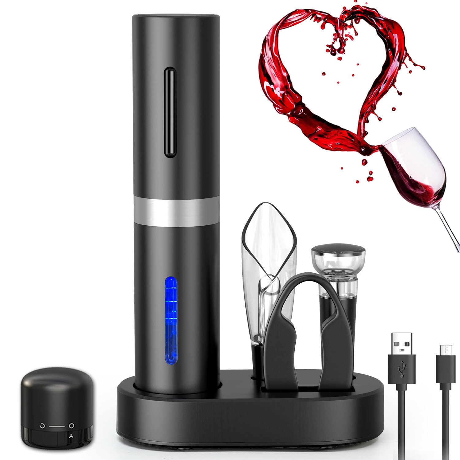 ZOYIDOUX Tire bouchon électrique rechargeable 7 en 1