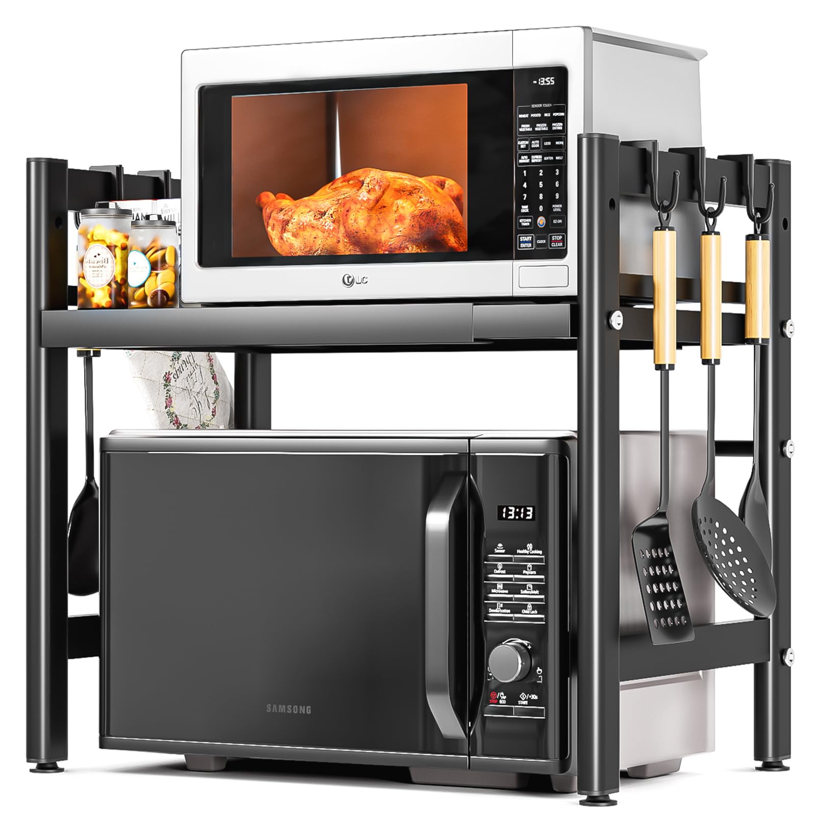 Vankarr Support pour Micro Onde et Four Extensible Etagere Micro-Ondes,agère