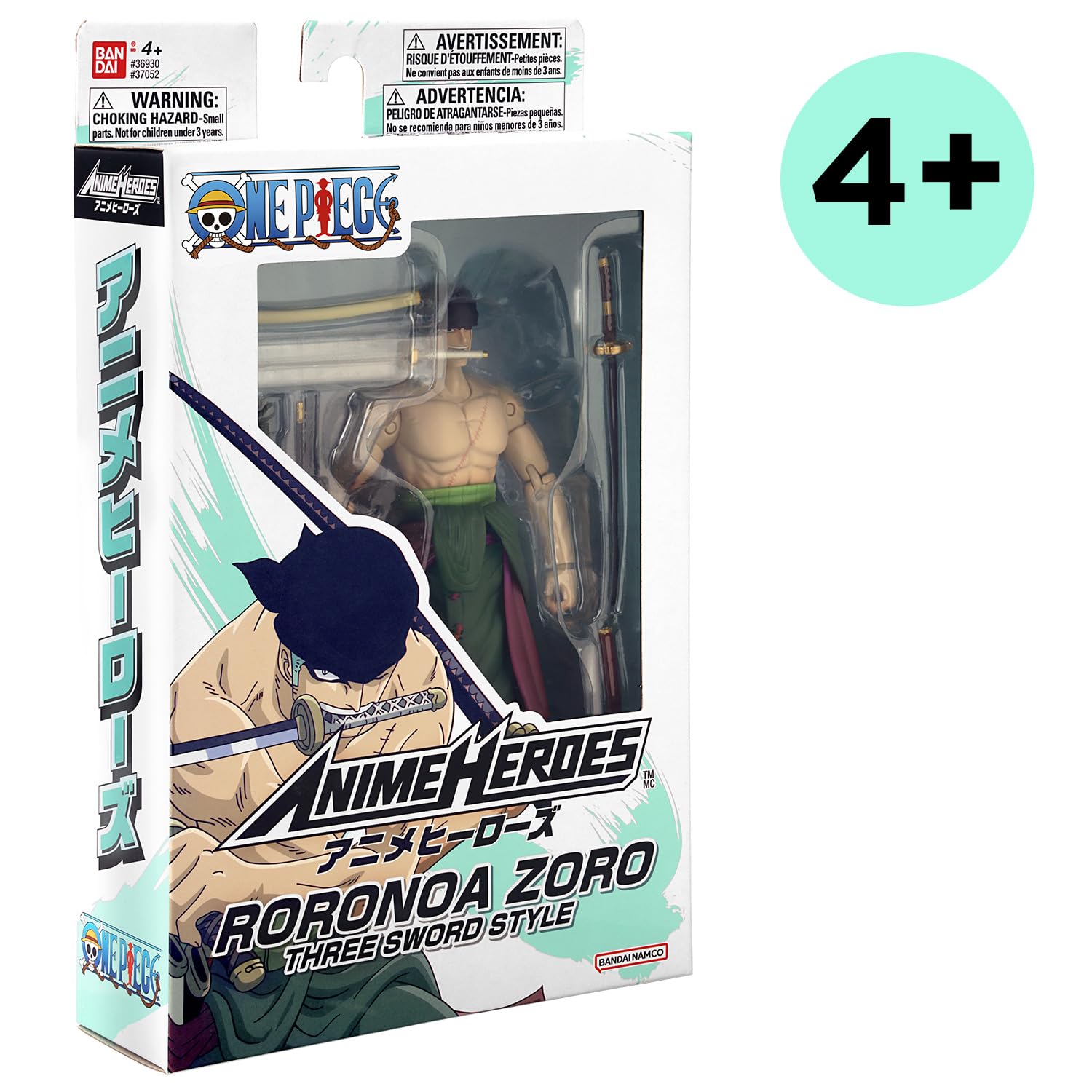 Figurine Anime Heroes - BANDAI - One Piece Zoro Style 3 pièces 17 cm