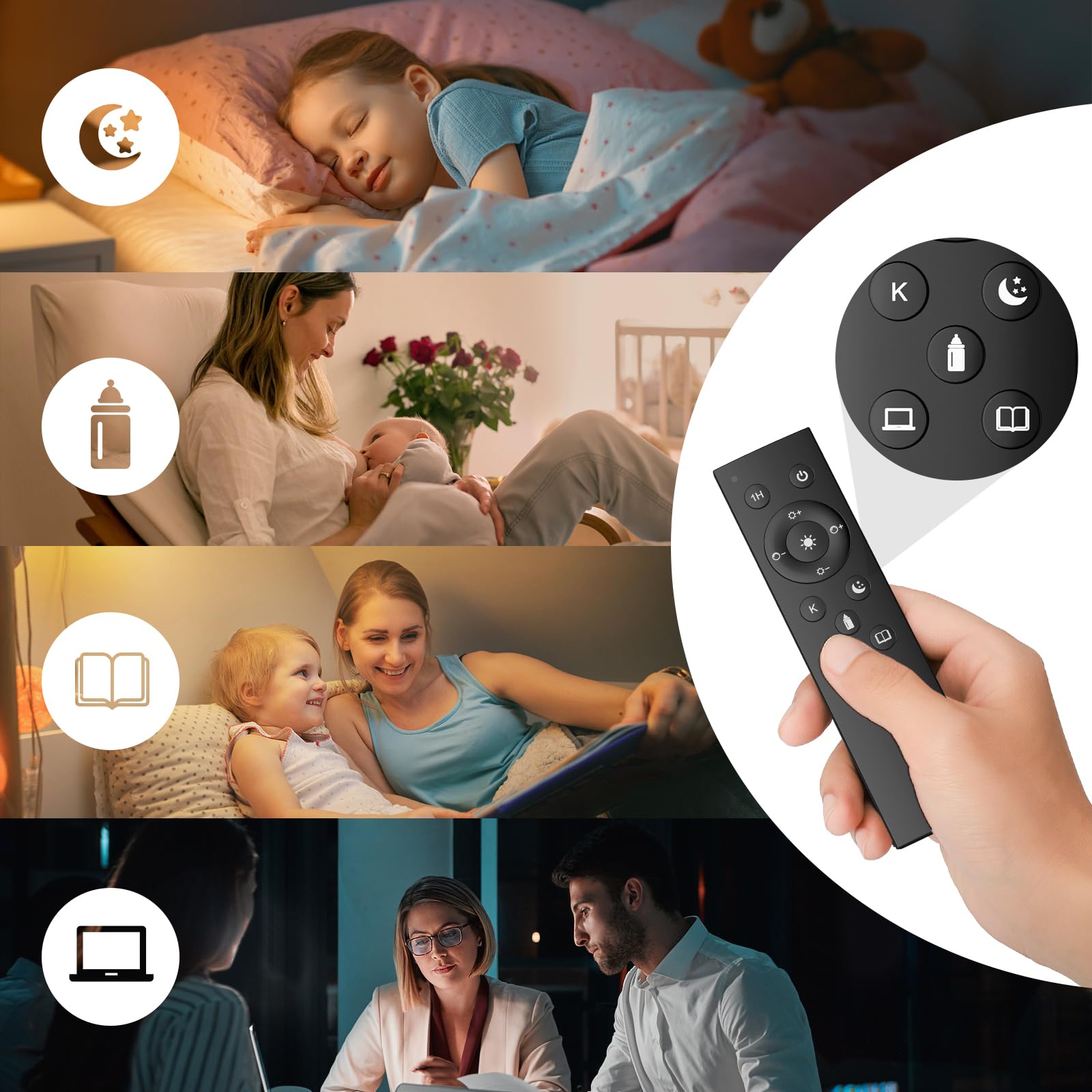 SUWIN Lampadaire Sur Pied Salon à Intensité Variable