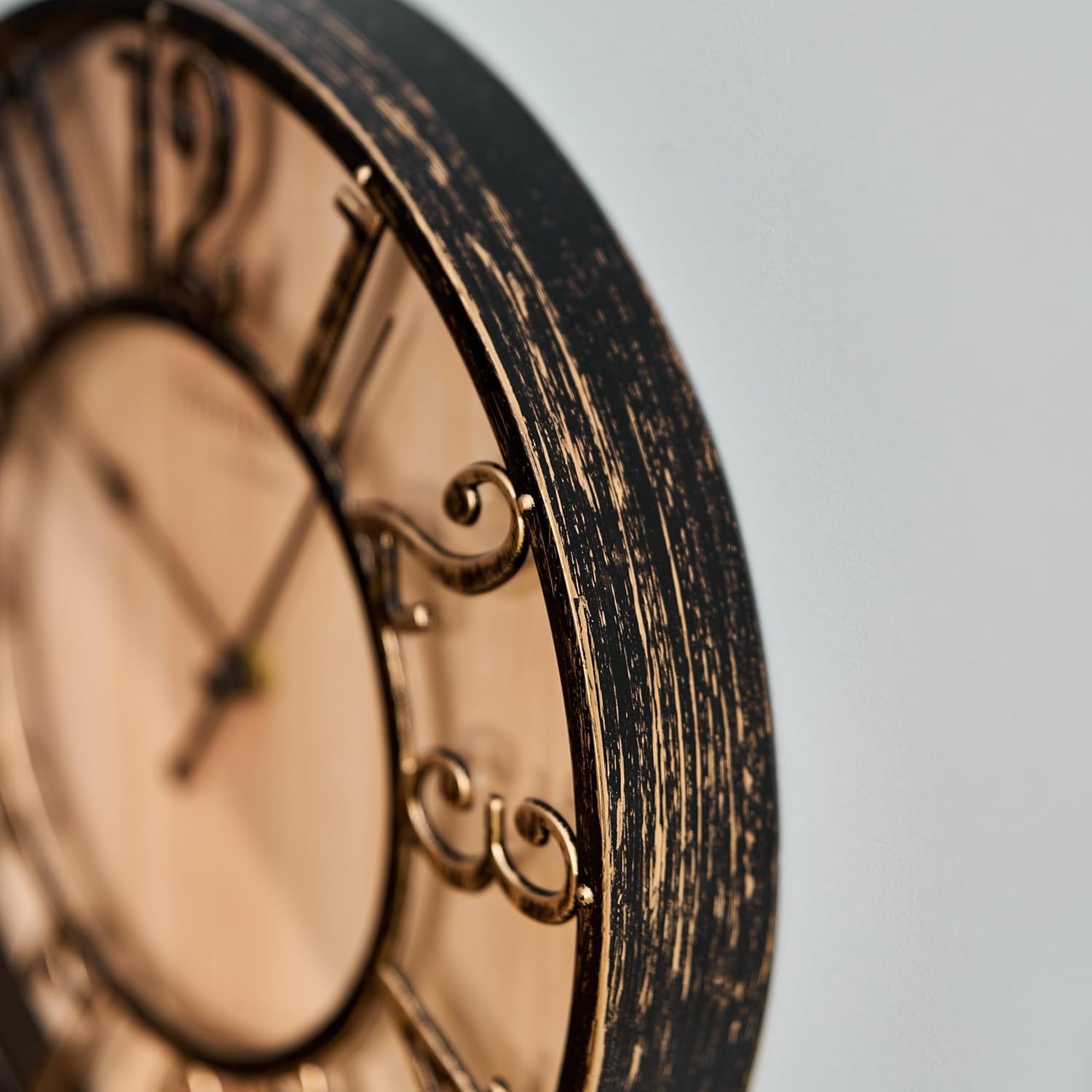 K&L Wall Art Grande horloge murale vintage industrielle