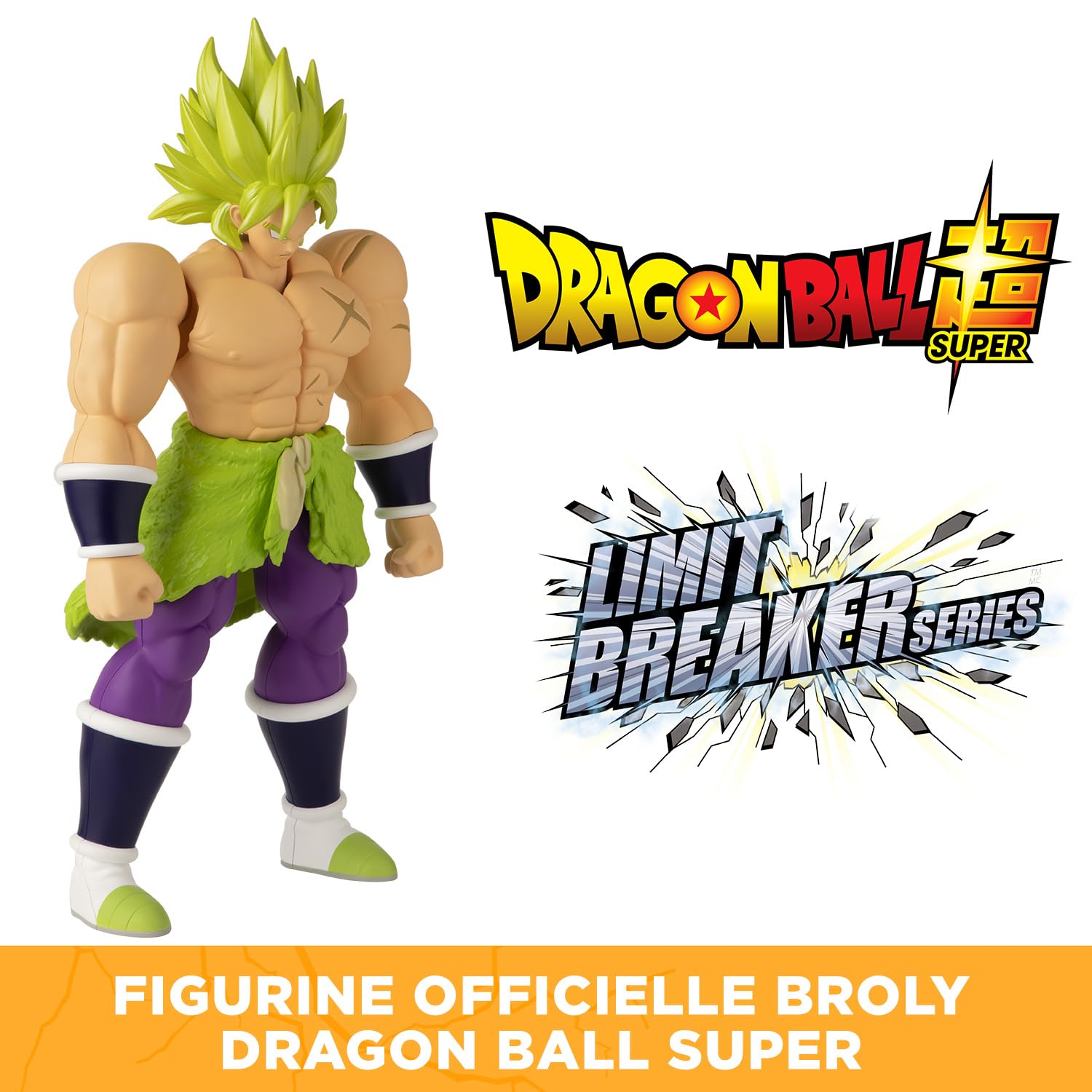 BANDAI - Dragon Ball Super - Figurine Géante Super Limit Breaker 33 cm - Super Saiyan Broly du Film