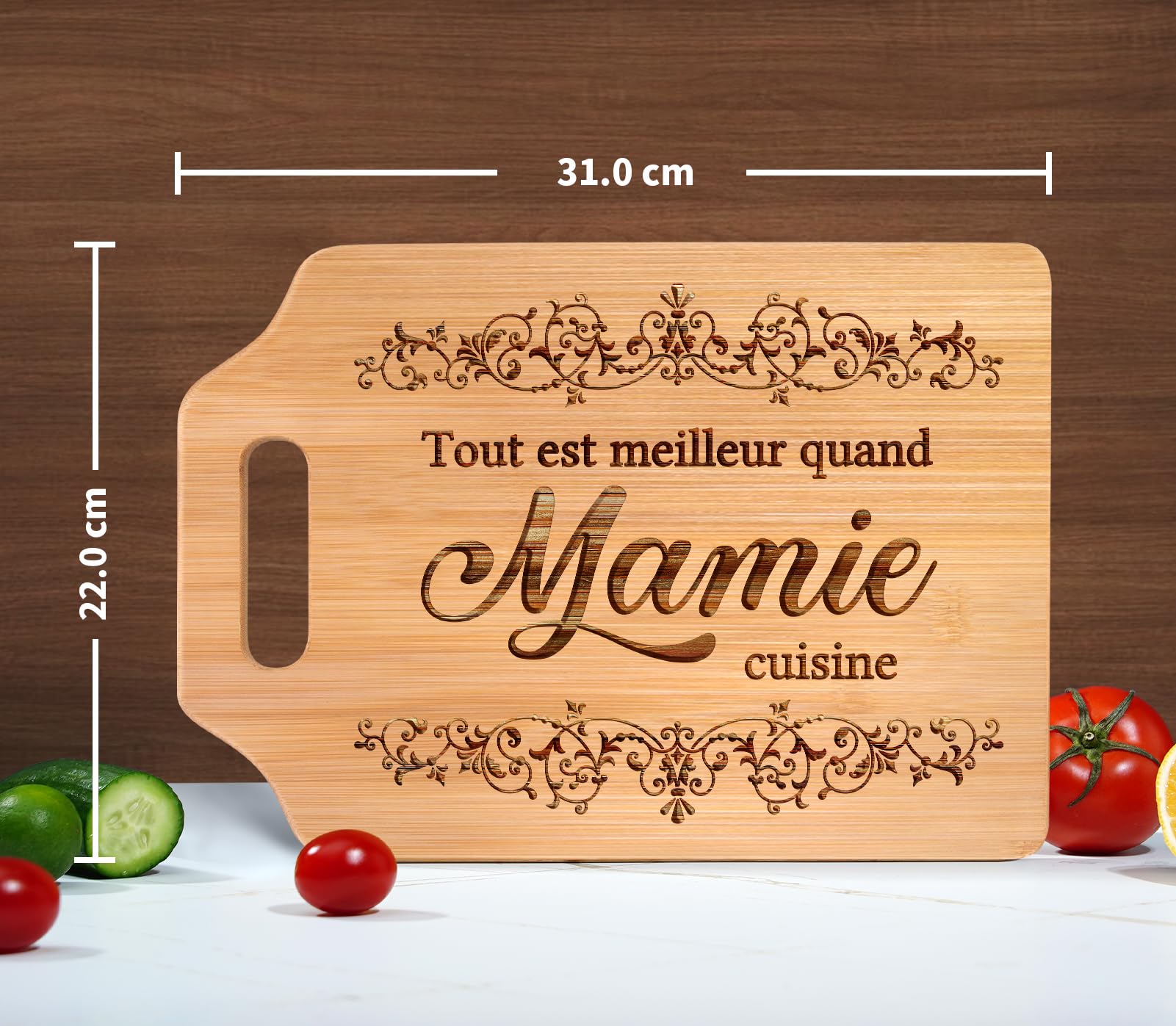 Planche à Découper en Bambou Gravée