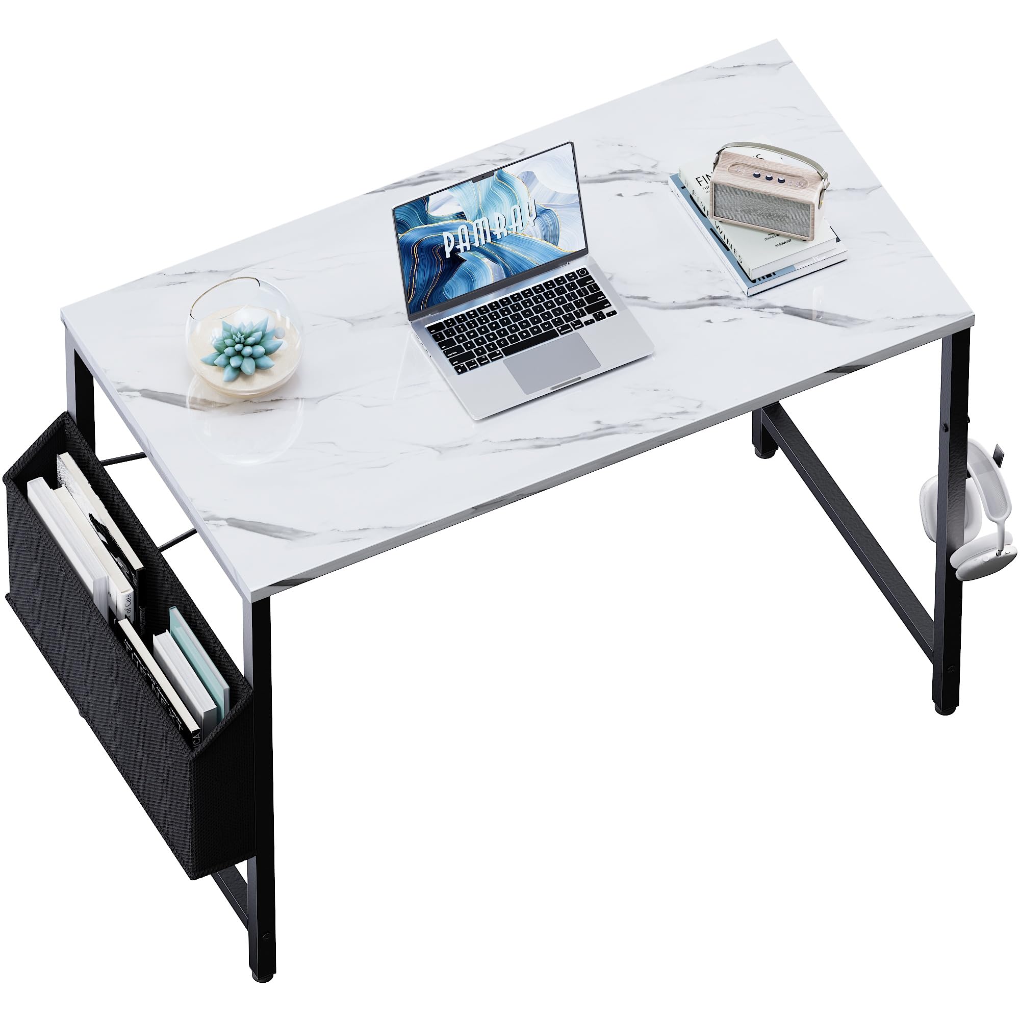 PAMRAY 80x40cm Bureau d'ordinateur pour Petits espaces