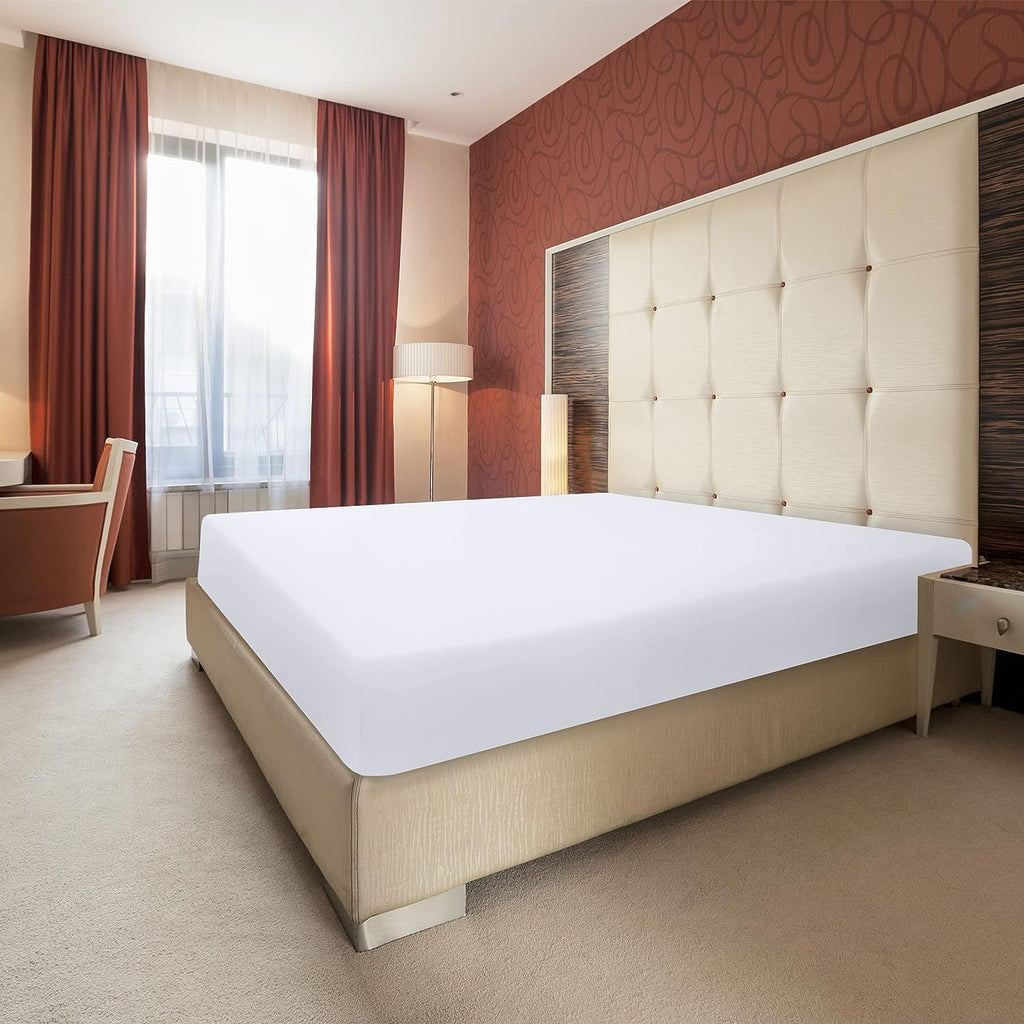 Utopia Bedding Lot de 6 Drap Housse - Blanc, 90 x 190 cm