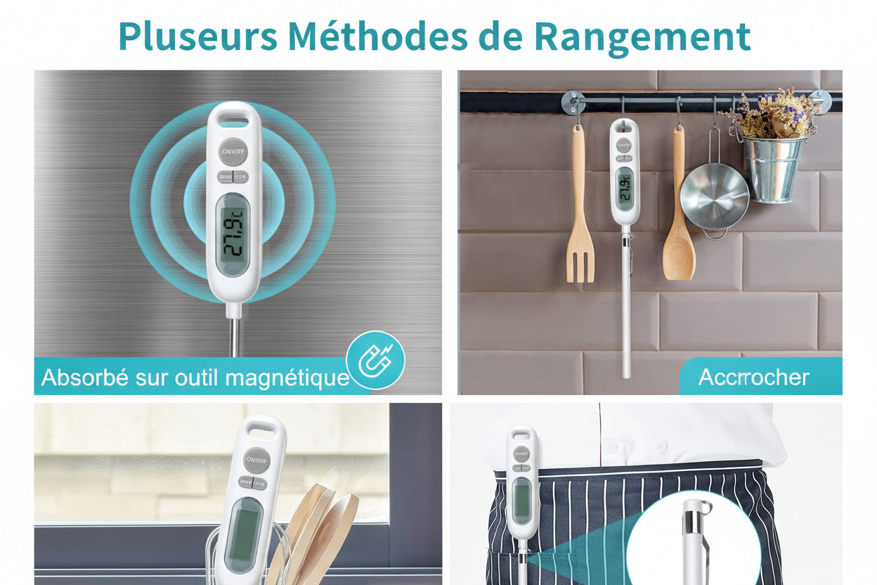 HORJOR Thermomètre de Cuisson, Sonde de Cuisson 14.1 cm