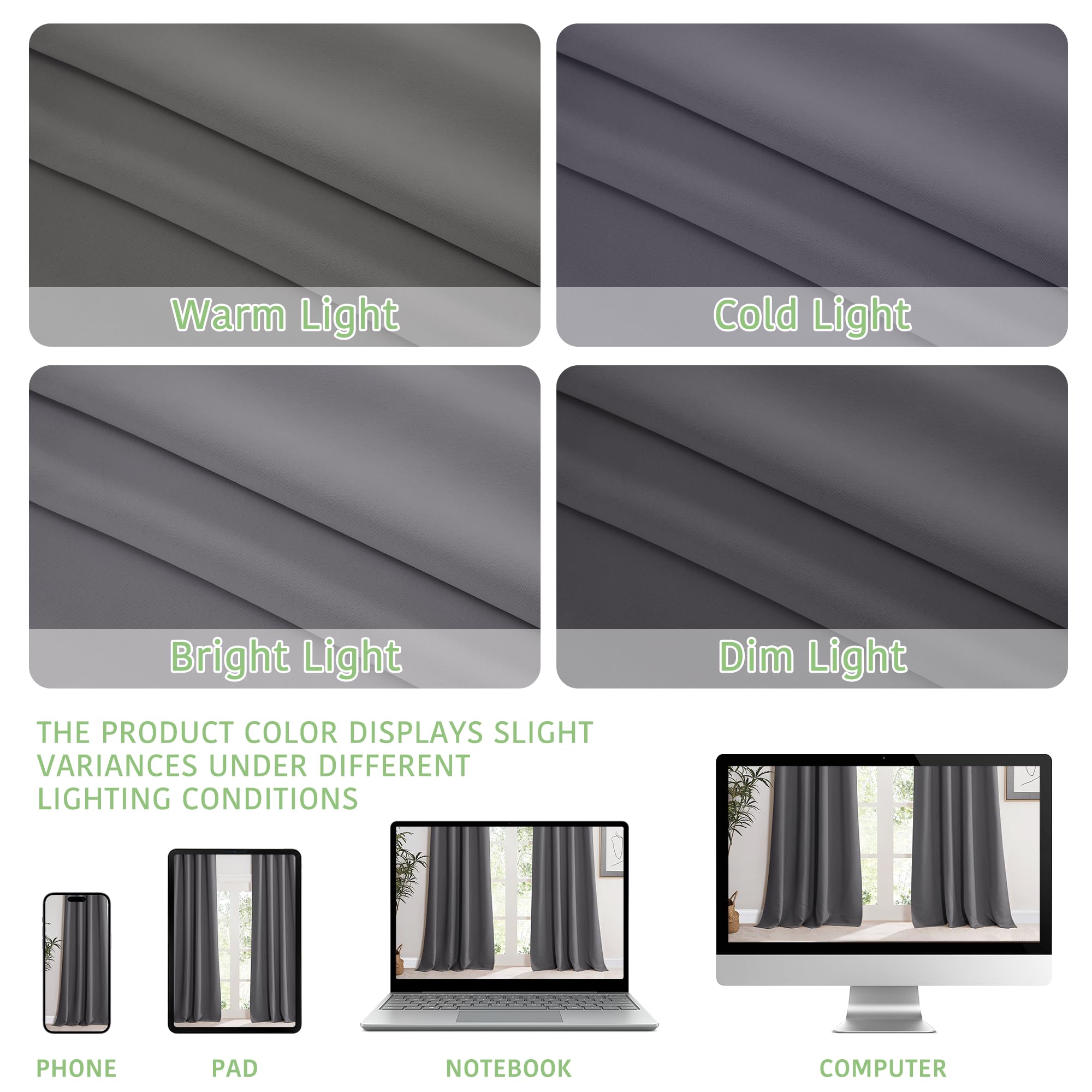 KGORGE Rideau Occultant - Rideaux Isolation Thermique Anti Froid/Chaleur