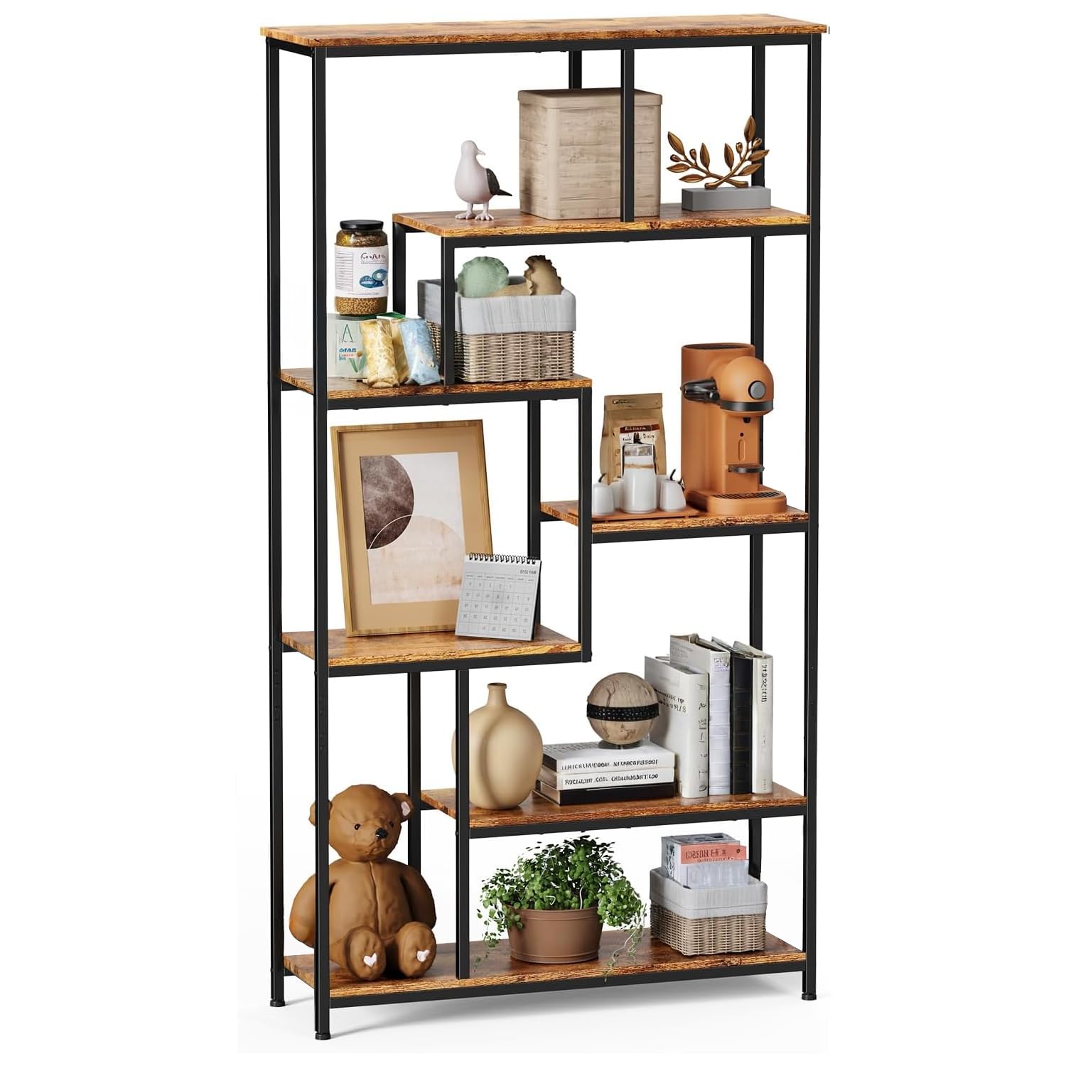 Bealife Bibliotheque, Étagère de Rangement avec 5 Étagères