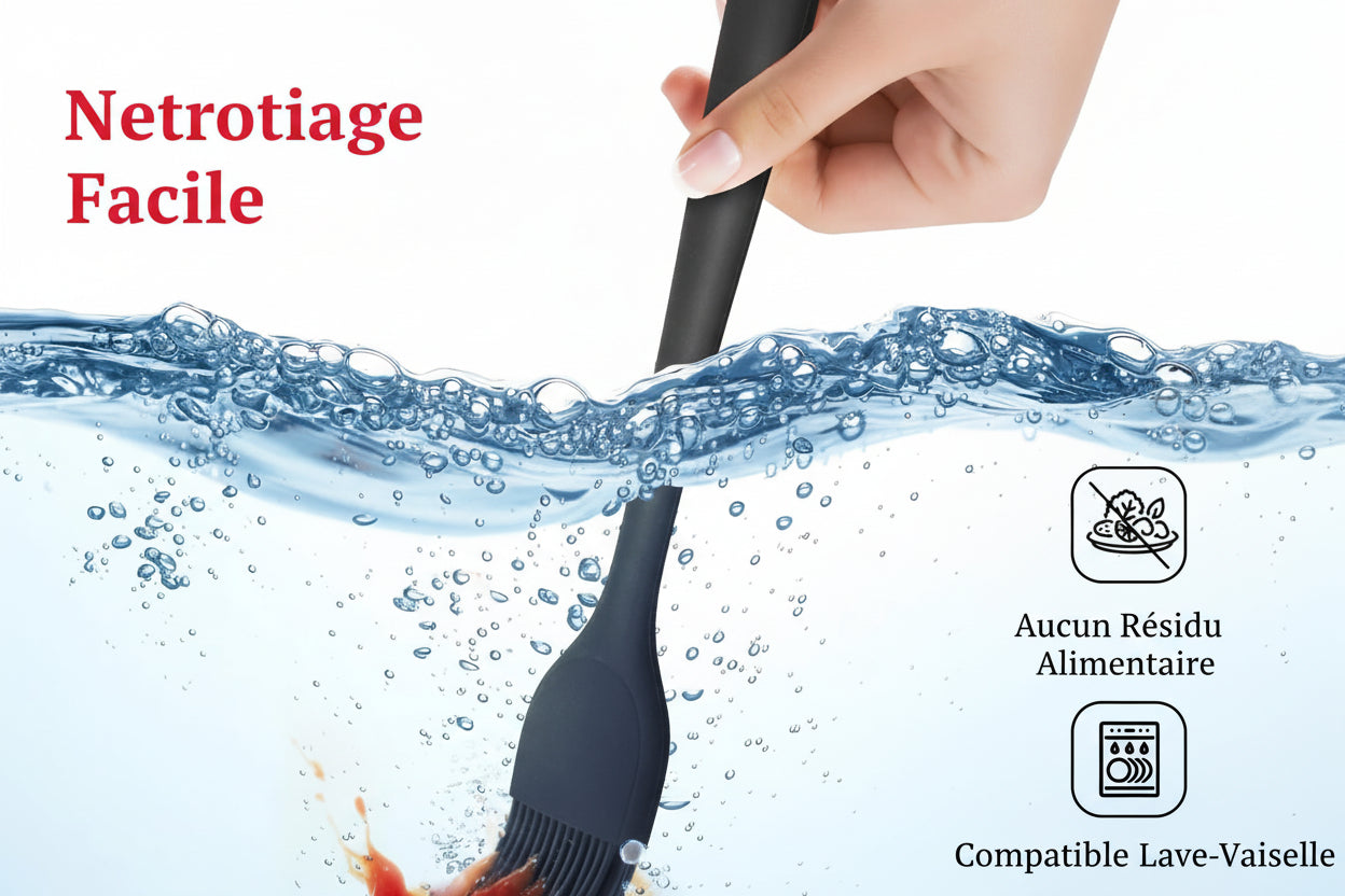 Euqvunn 2Pcs Pinceau Cuisine Silicone