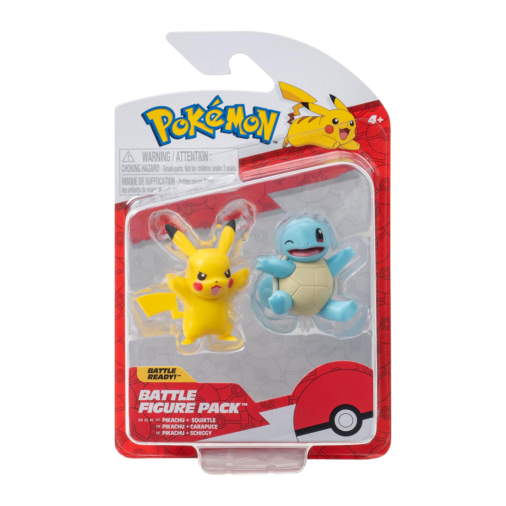 Lot de 2 Figurines de Combat Carapuce et Pikachu