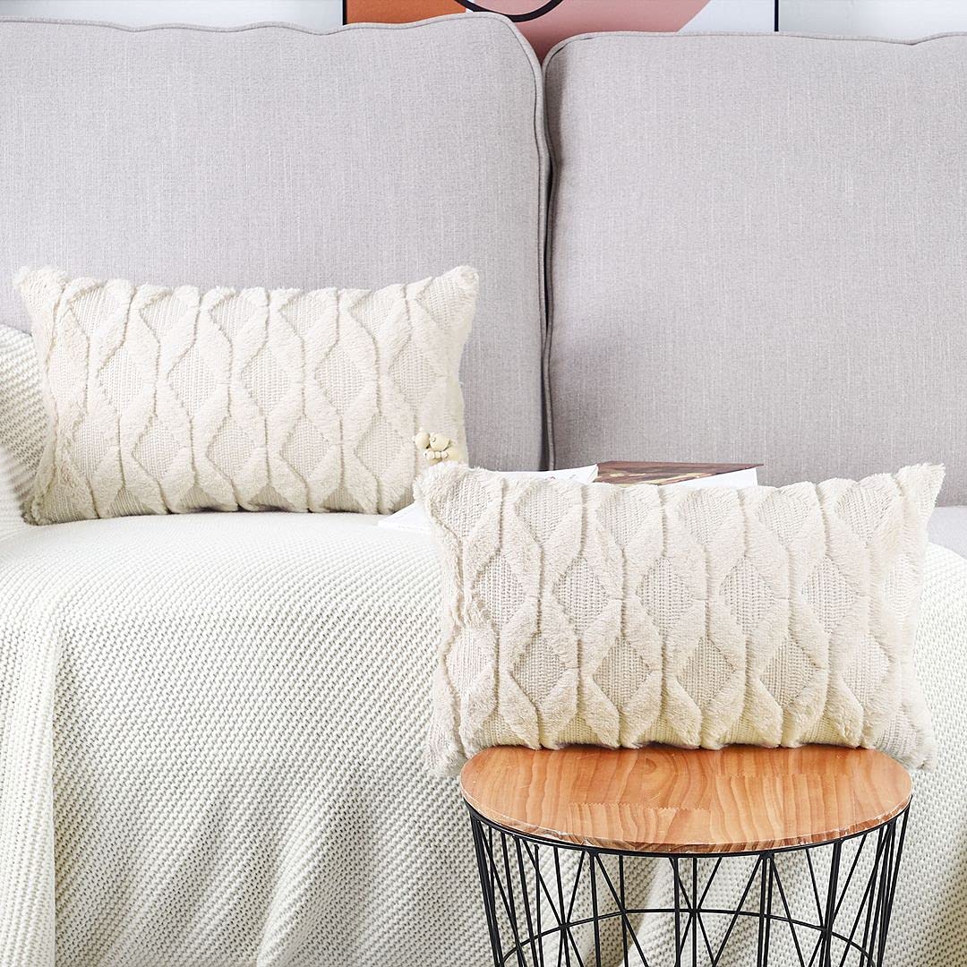 Madizz Lot de 2 Doux Peluche Laine Courte Velours