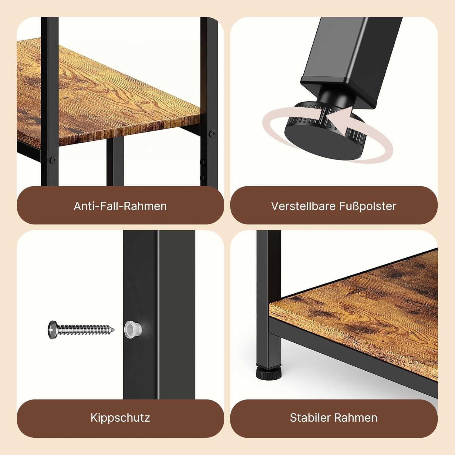 Bealife Bibliotheque, Étagère de Rangement avec 5 Étagères