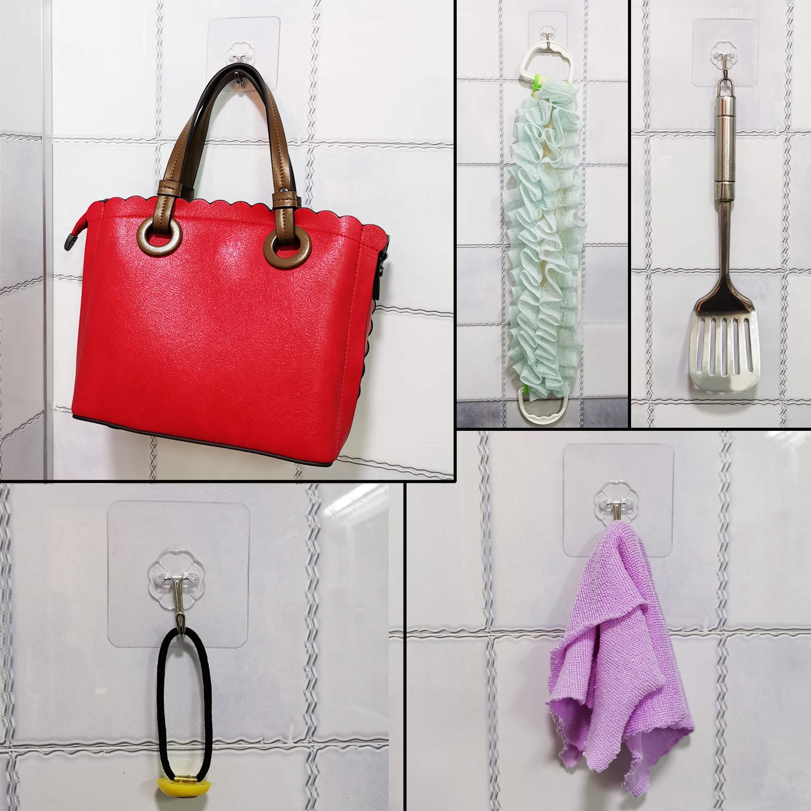 FANGZIDM 6 Pièces Crochets Adhésifs 70MM