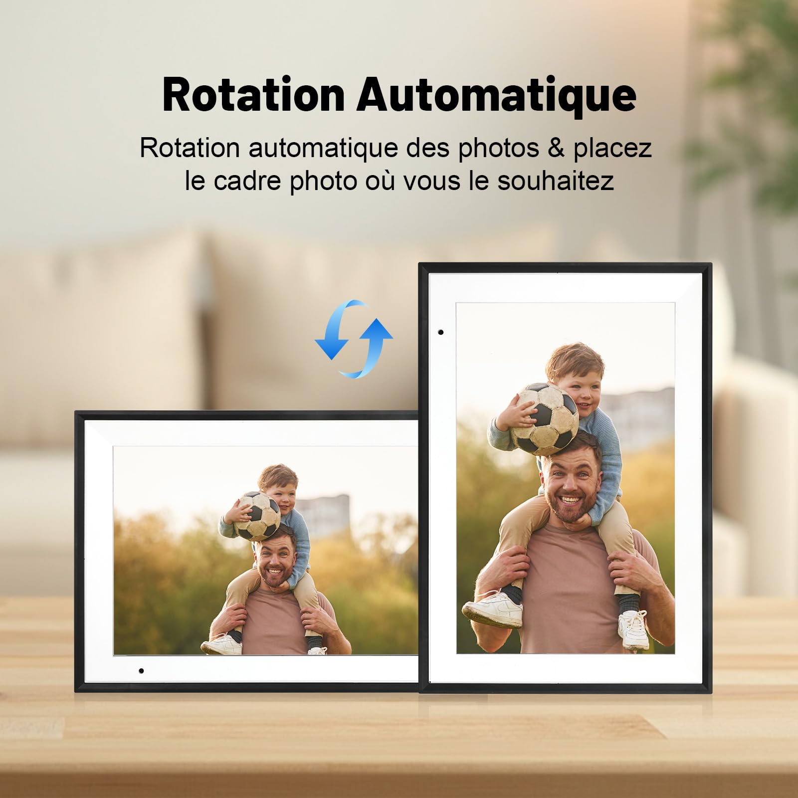 FUNCARE Cadre Photo Numérique WiFi 10,1 Pouces, Mémoire 32 Go