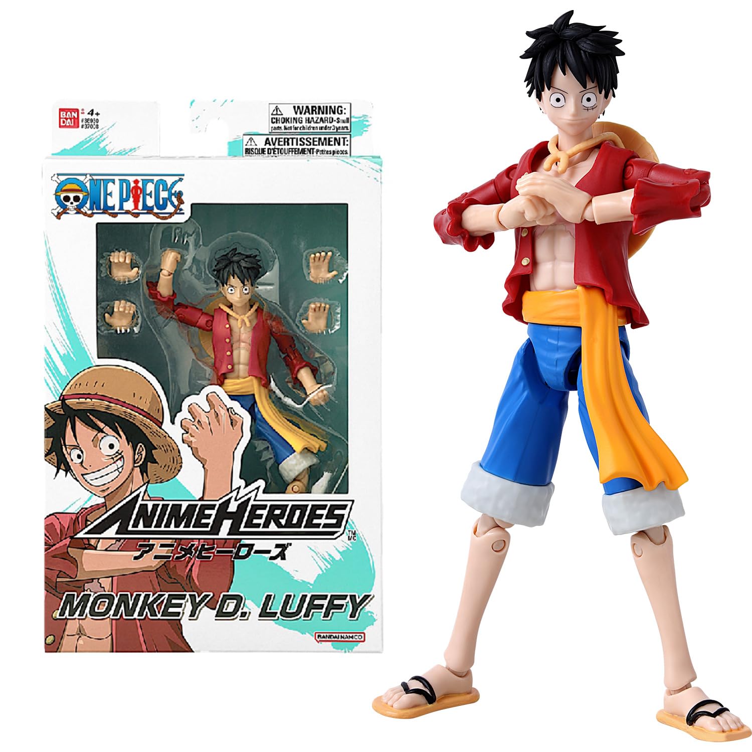 Bandai - Anime Heroes - One Piece - Figurine Anime heroes 17 cm – Monkey D. Luffy