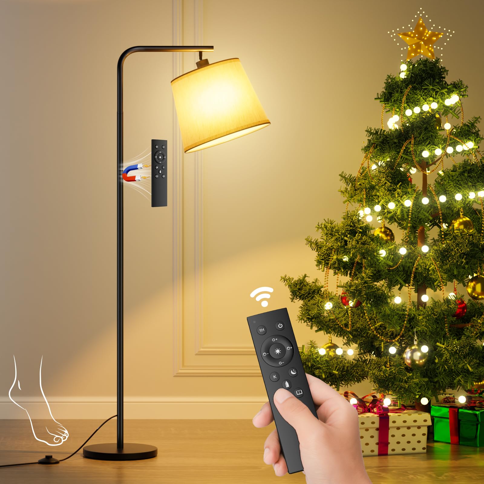 SUWIN Lampadaire Sur Pied Salon à Intensité Variable