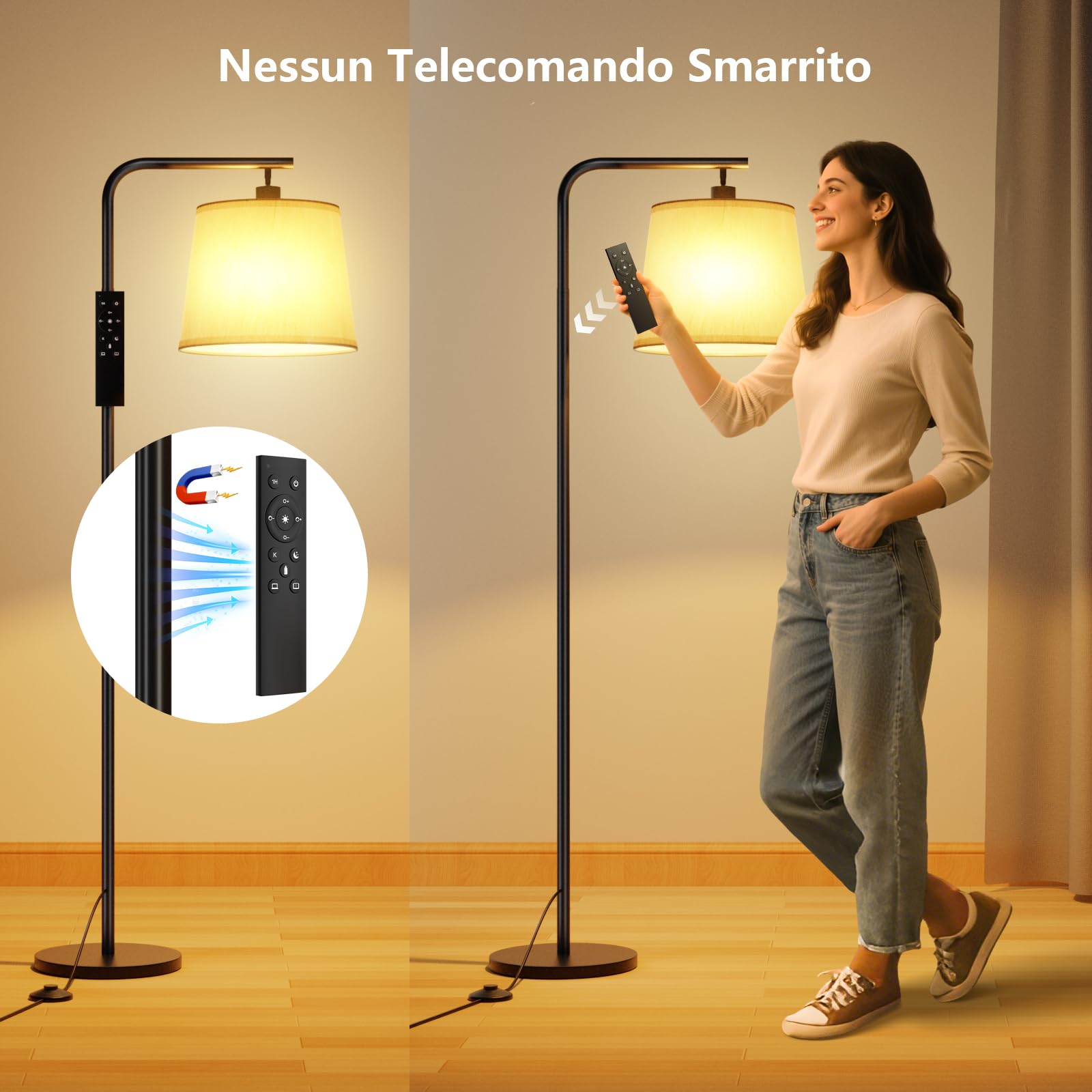 SUWIN Lampadaire Sur Pied Salon à Intensité Variable