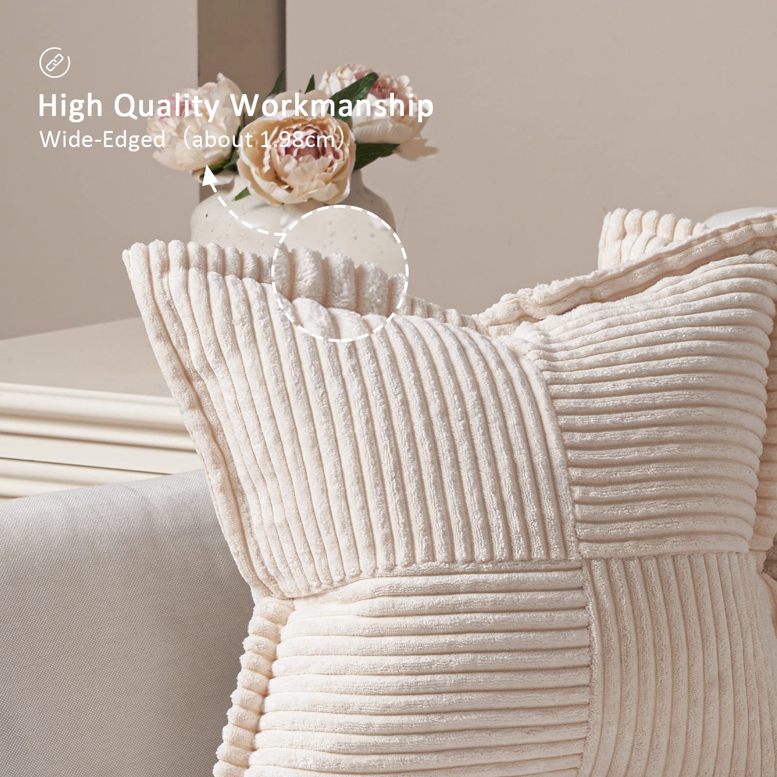 Topfinel Housse Coussin Canapé 40x40 en velours