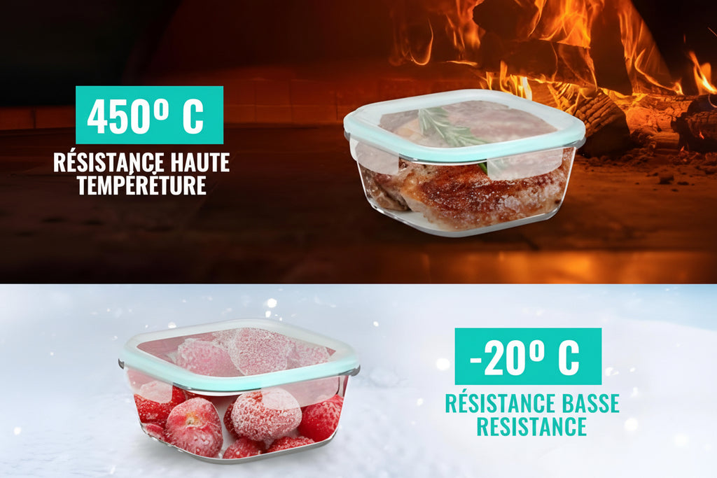 edihome, Boîte Alimentaire Hermétique en Verre, 8, 14 ou 18 pièces