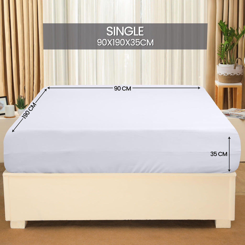 Utopia Bedding Lot de 6 Drap Housse - Blanc, 90 x 190 cm