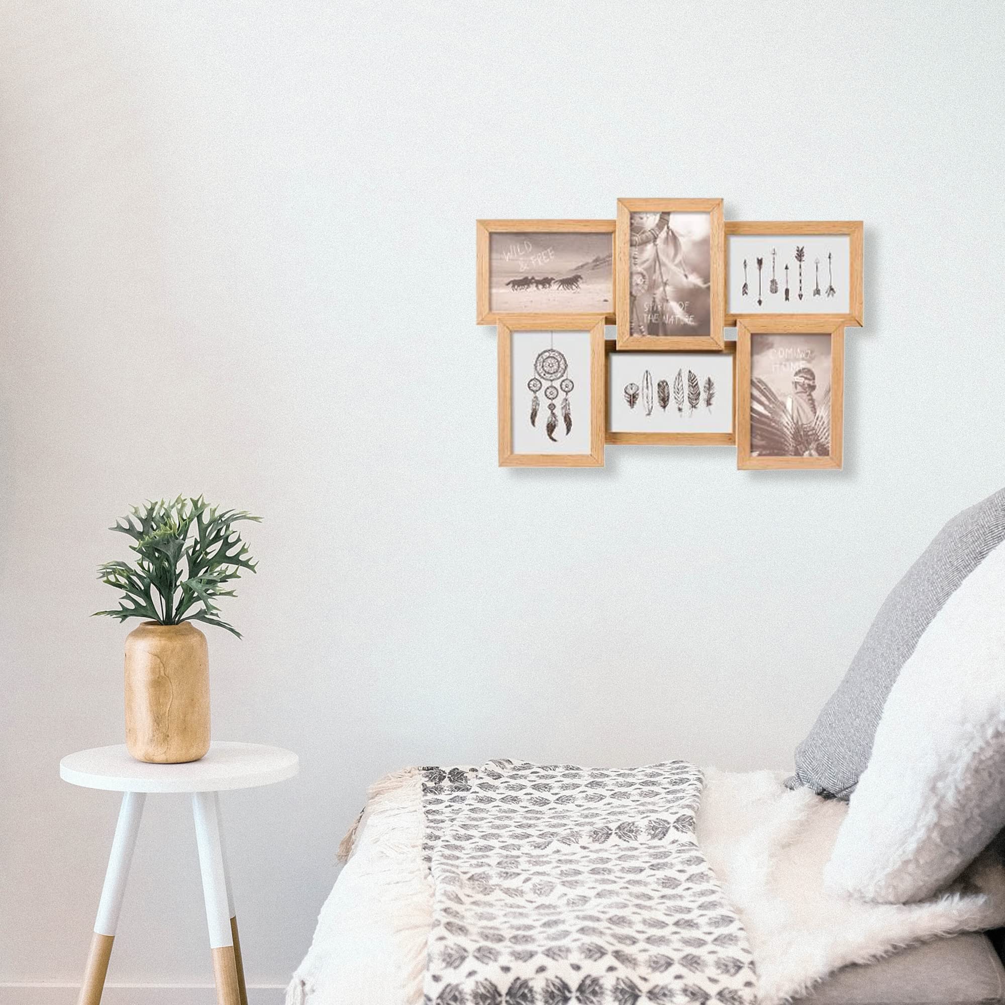 Pêle - mêle - bois - 6 photos - Atmosphera créateur d'intérieur