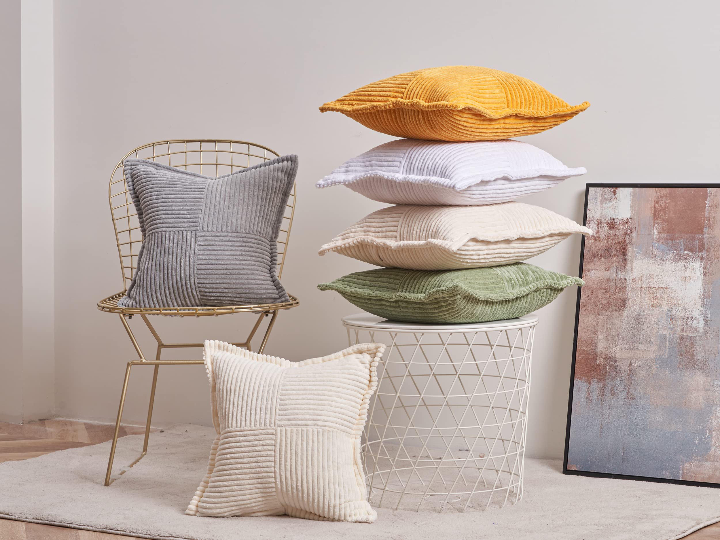 Topfinel Housse Coussin Canapé 40x40 en velours