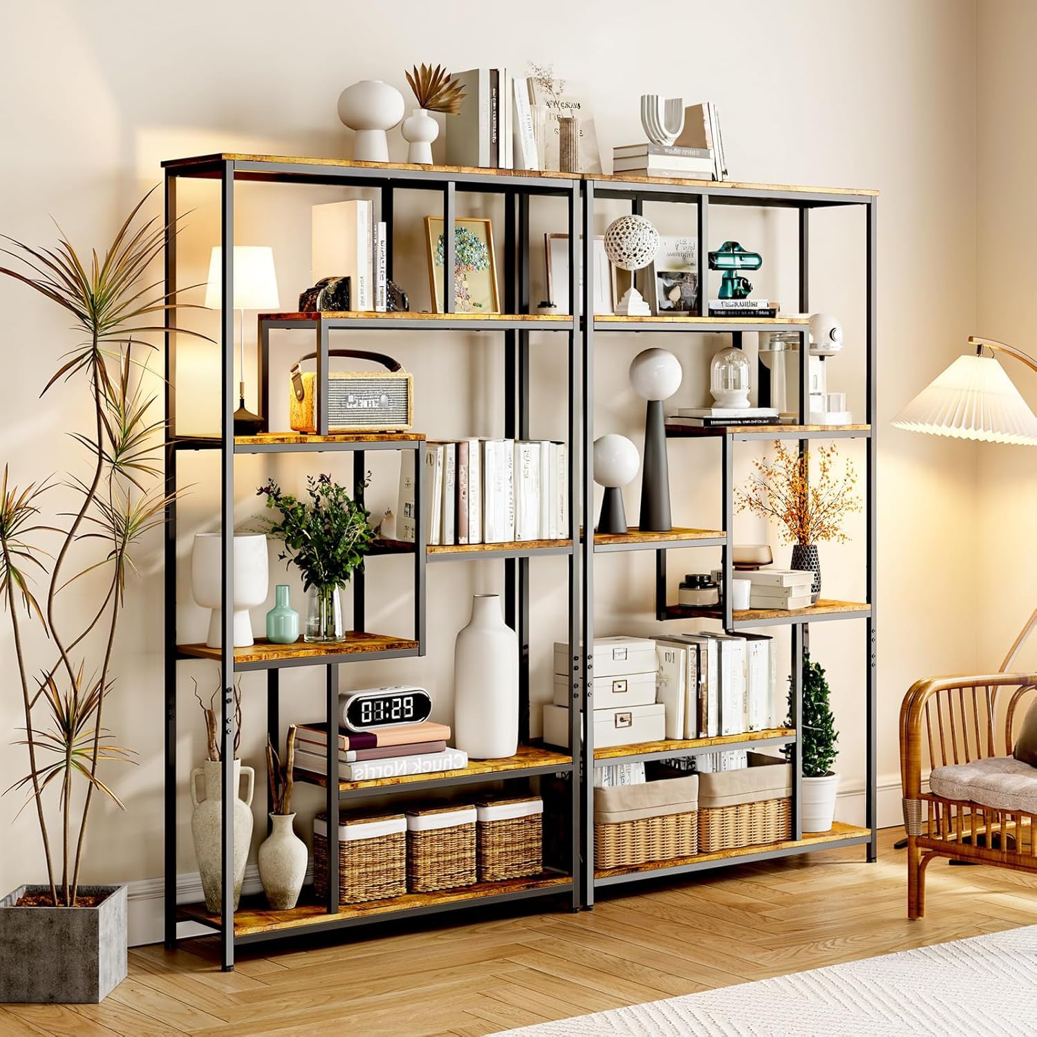 Bealife Bibliotheque, Étagère de Rangement avec 5 Étagères