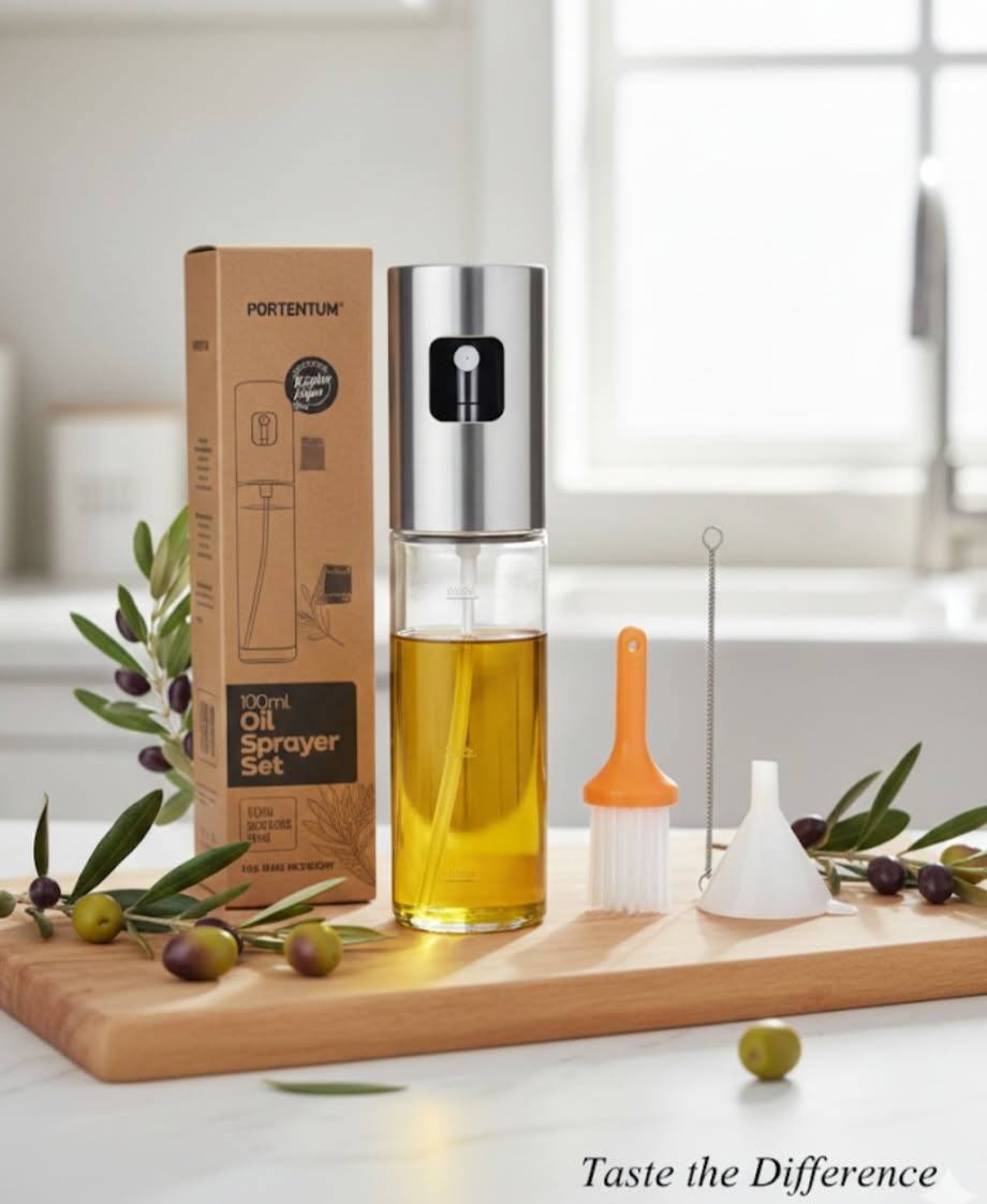 PORTENTUM Pulvérisateur d’Huile 100 ml en Inox