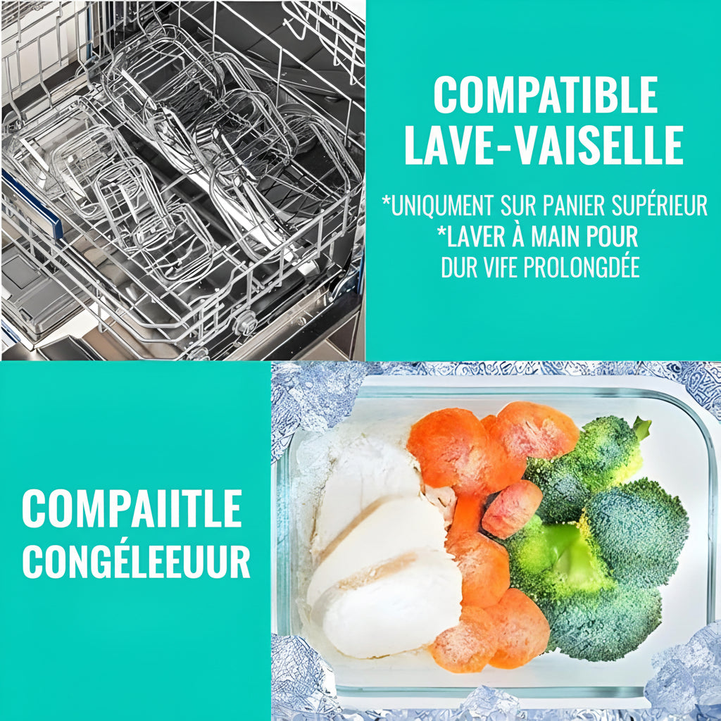 edihome, Boîte Alimentaire Hermétique en Verre, 8, 14 ou 18 pièces