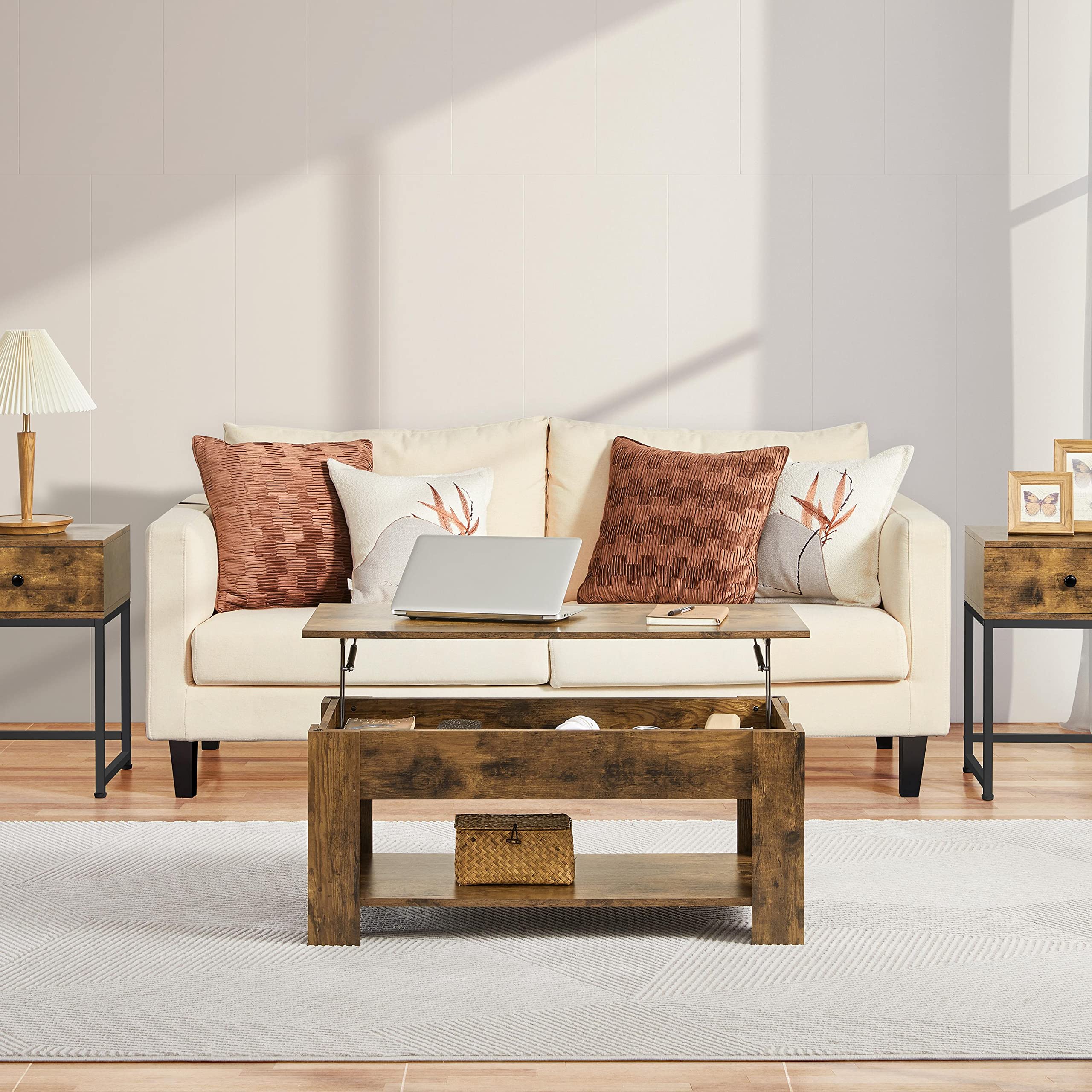 Yaheetech Table Basse avec Plateau Relevable