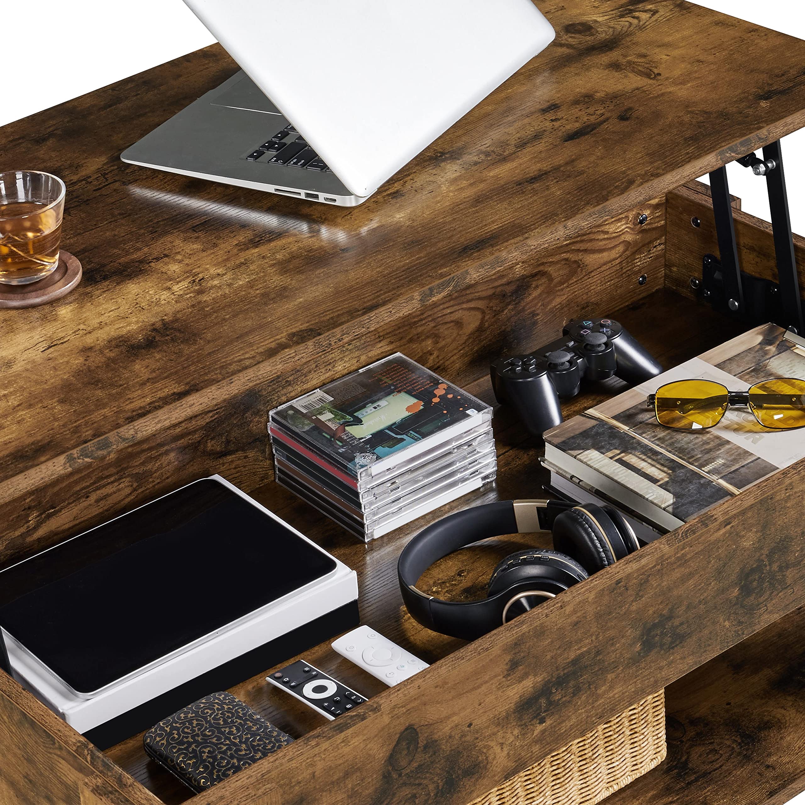 Yaheetech Table Basse avec Plateau Relevable