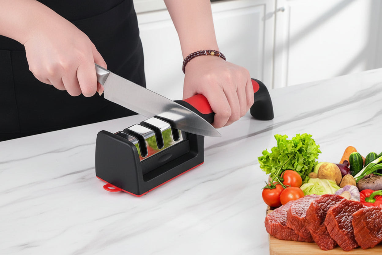 Kitchen Multi-Functional Knife Sharpener Black-0