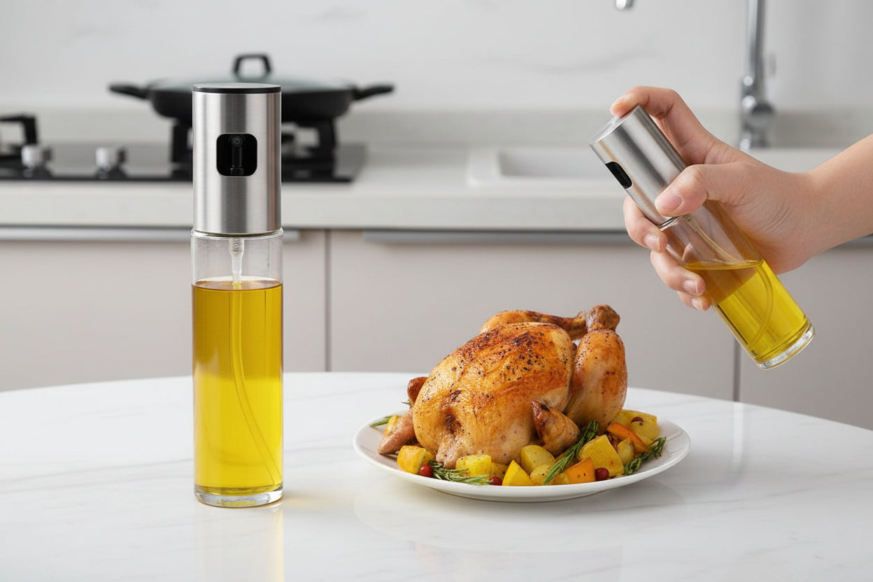 Precision Olive Oil Spray Bottle - Eco-Friendly Kitchen Essential!-0